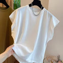 Solid Color High Quality Sleeveless Loose Casual Top