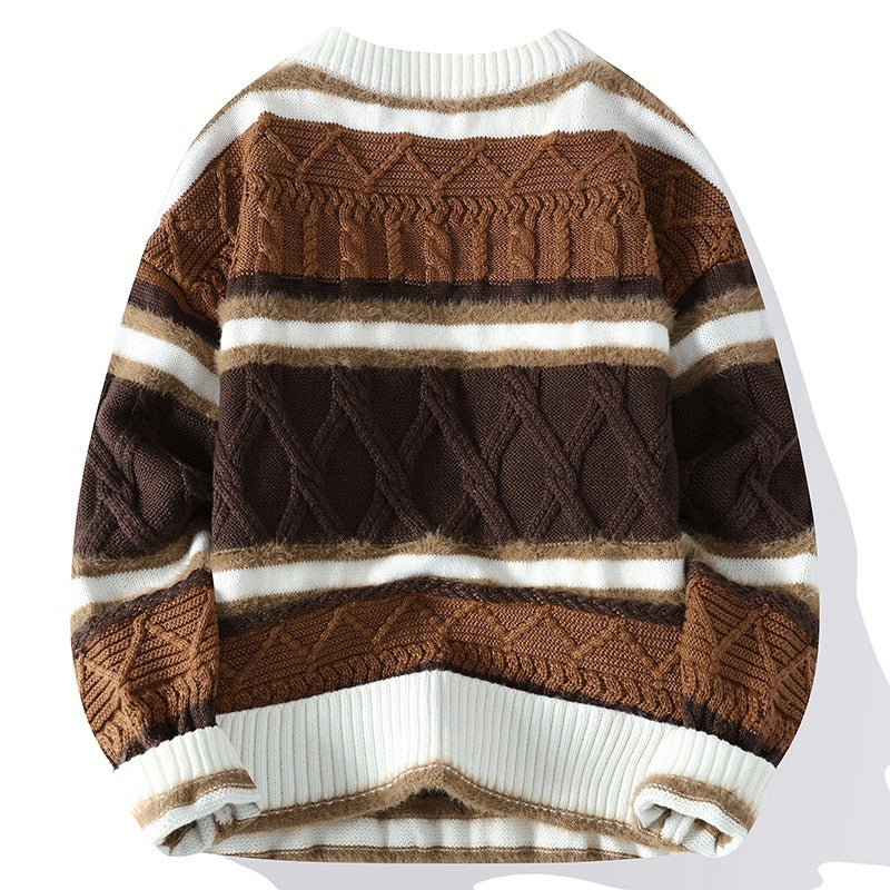 Round Neck Men's Casual Sweater