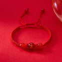 Zodiac Cinnabar All-matching Weaving Bracelet