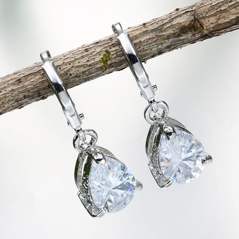 Hot Sale Inlaid Zircon Female Earrings