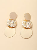 Simple Exaggerated Temperamental High Sense Round Ring Earrings Women