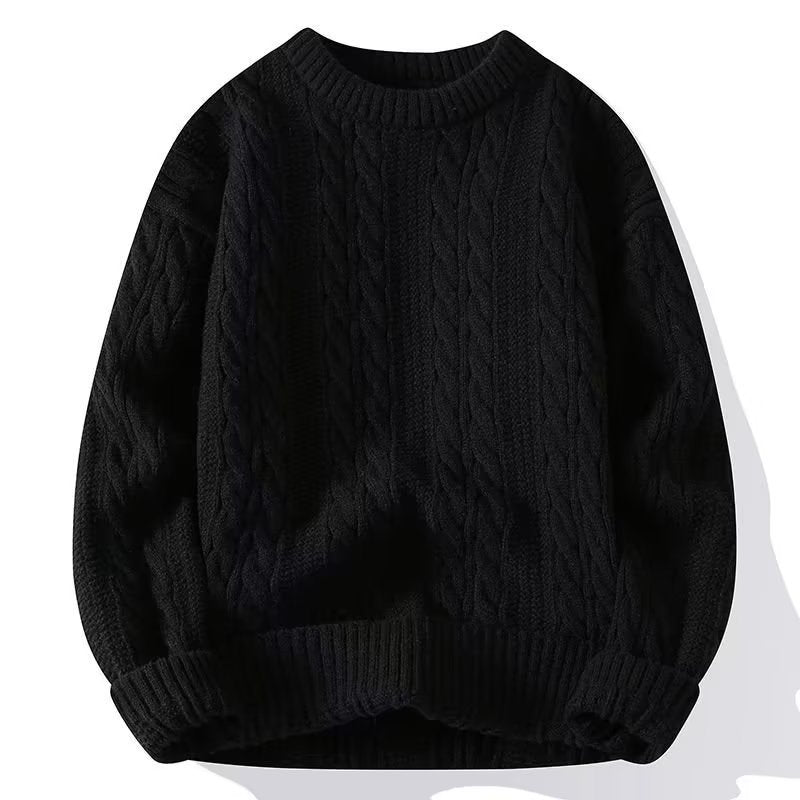 Men's Extra Thick Warm Pullover Round Neck Sweater