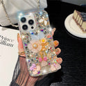 Flower Bow Tie Shell Phone Case Rhinestone