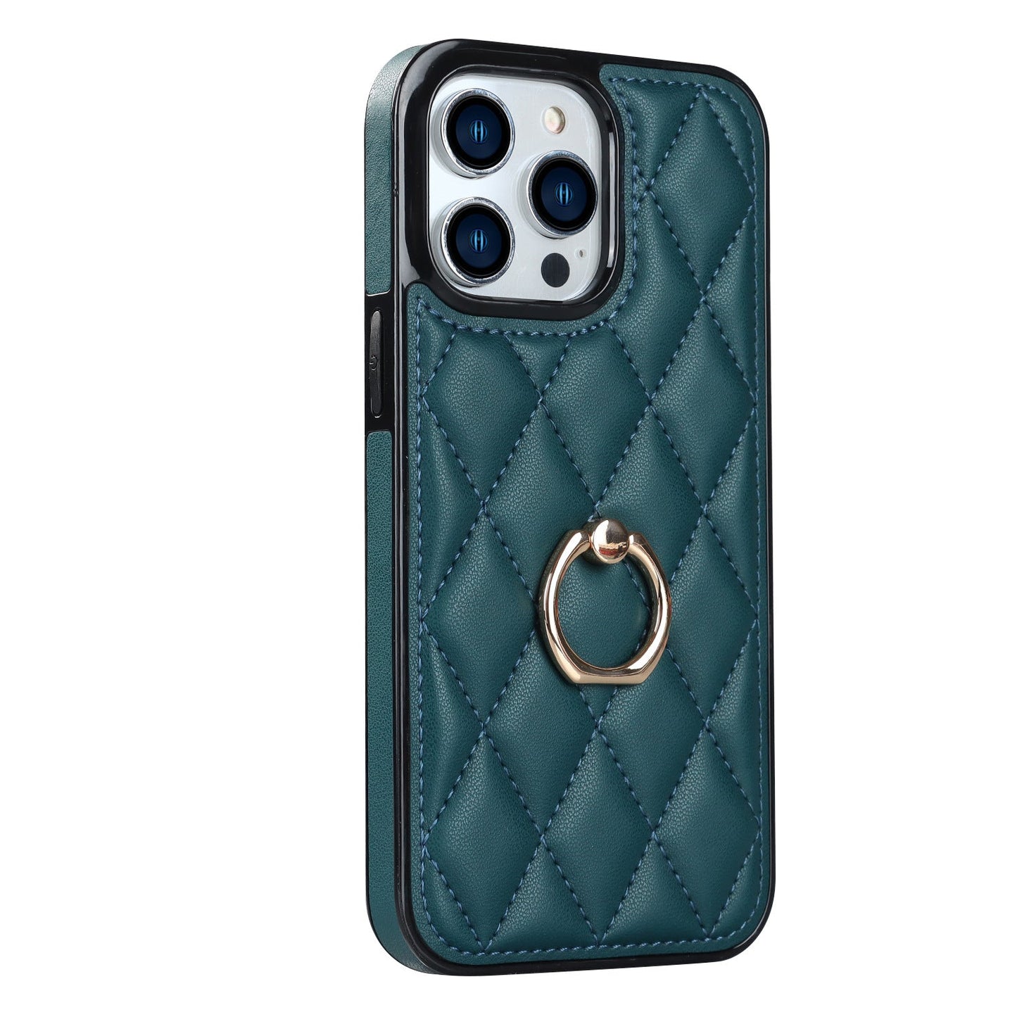 Ring Phone Case Diamond Bracket Leather Phone Case Women's Drop-resistant