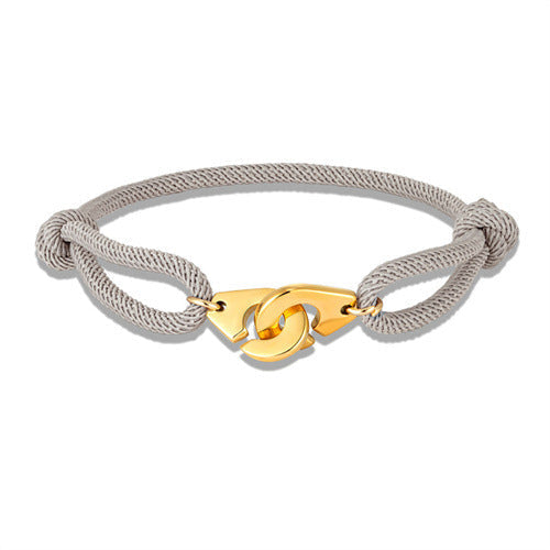 Popular Golden Handcuffs Carrying Strap Milan Rope Adjustable Bracelet