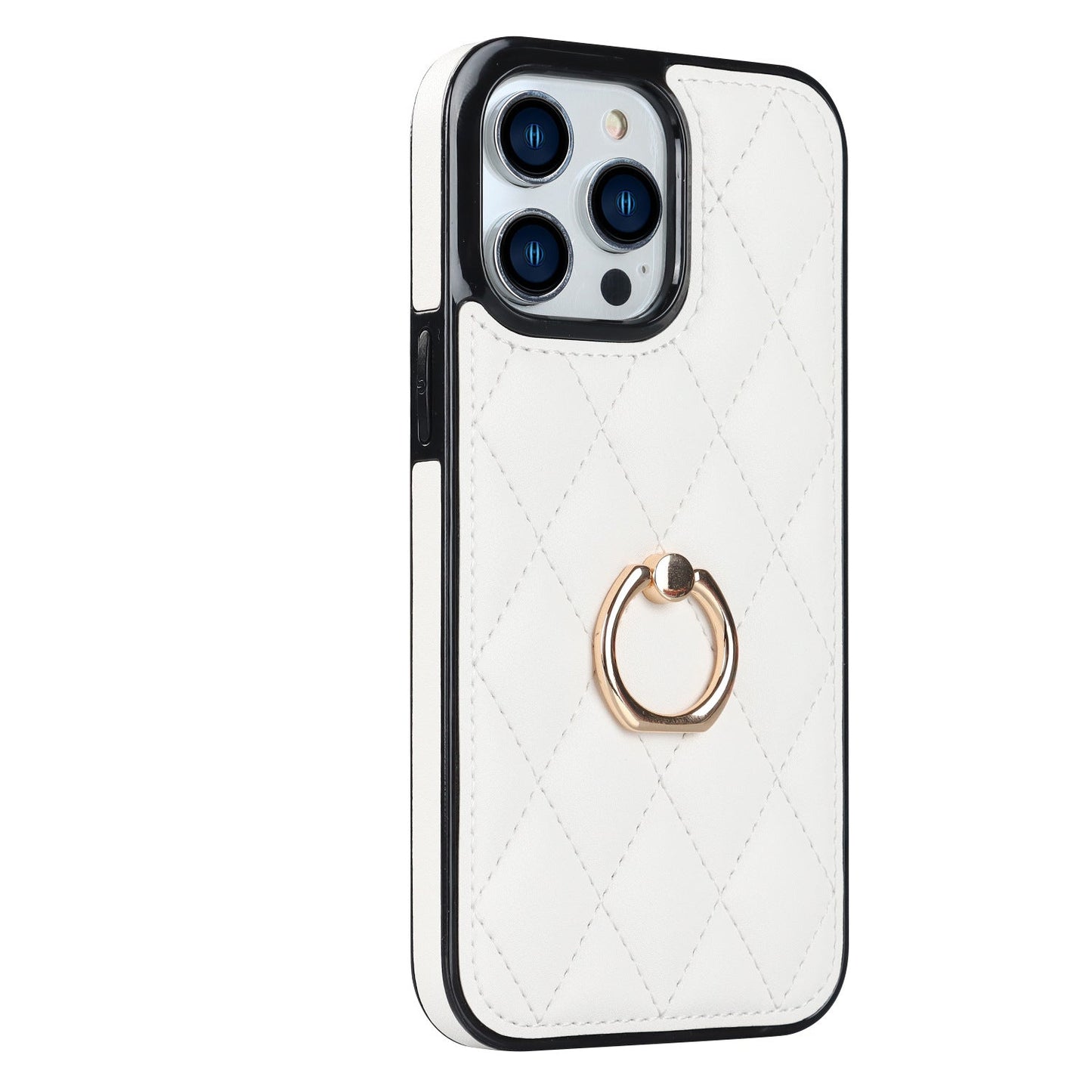 Ring Phone Case Diamond Bracket Leather Phone Case Women's Drop-resistant