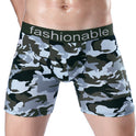 Men's Sports Lengthened Camouflage Printed Cotton Boxer Briefs