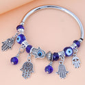 Evil Eye Bracelet Female Rose Shell Crystal String Beads