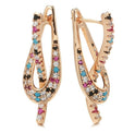 Women's Retro Rainbow Zircon Earrings