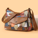 Women's Shoulder Bag All-match Retro Patchwork Contrast Color