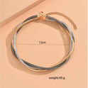 Fashion Metal Simple Three Woven Winding Temperament Female Necklace Collar