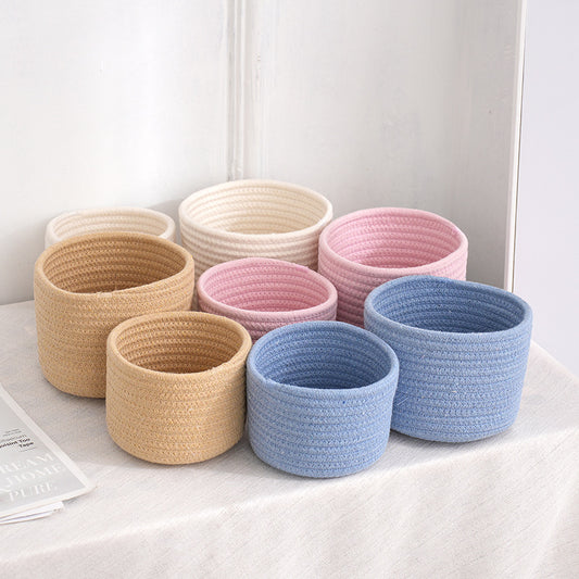 Desktop Storage Basket Hand-woven Without Handle