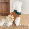 Color Matching Traction Vest Warm Dog Clothes