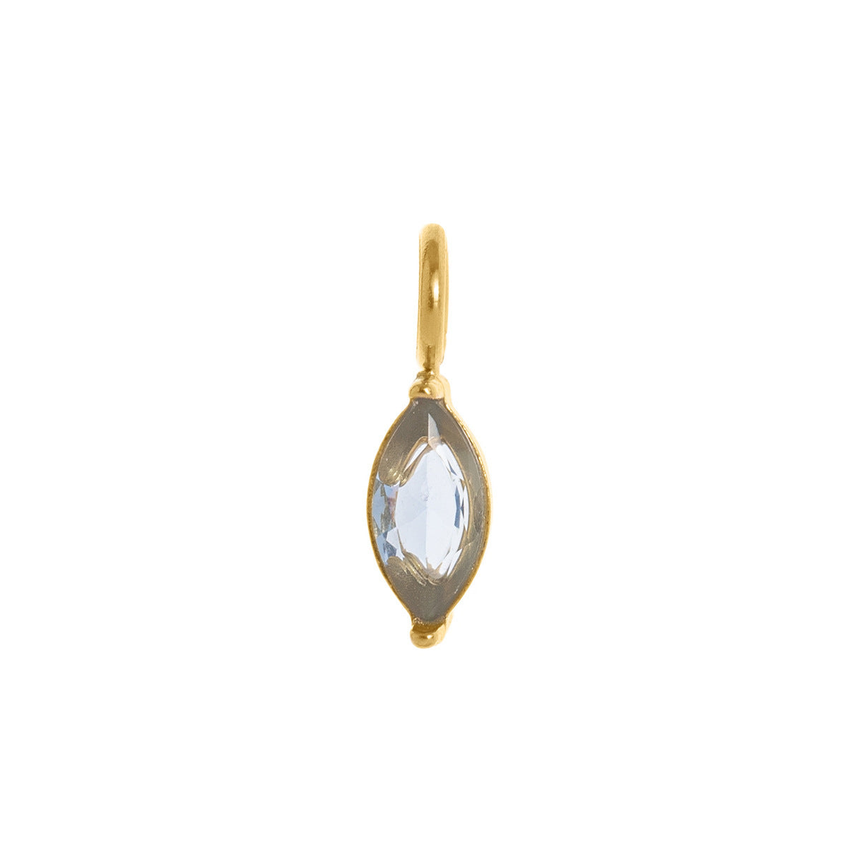 December Birthday Stone Drop-shaped Necklace