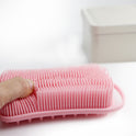 New Silicone Square Bath Brush Portable Lanyard