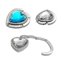 Creative Fashion Heart-shaped Single Row Diamond Table Hook