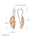 Rose Gold Exquisite Hollow Pattern Earrings