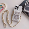 Crossbody Chain Card Holder Can Back Phone Case