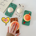 Creative Hamburger Decompression Squeezing Toy Phone Case