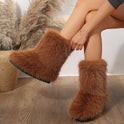 Mid-calf Plush Boots Keep Warm