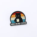 Black Cat Alloy Brooch You Want More Coffee