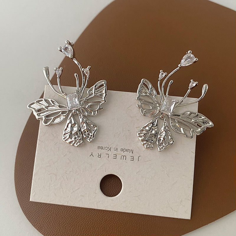 Hollow Butterfly Earrings For Women Niche Design