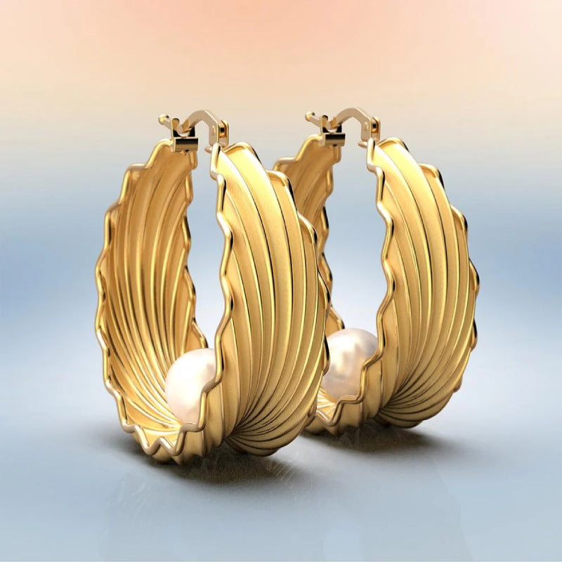 Creative Design Pearl Shell Eardrops