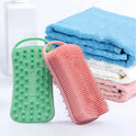 New Silicone Square Bath Brush Portable Lanyard