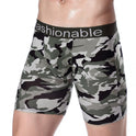 Men's Sports Lengthened Camouflage Printed Cotton Boxer Briefs