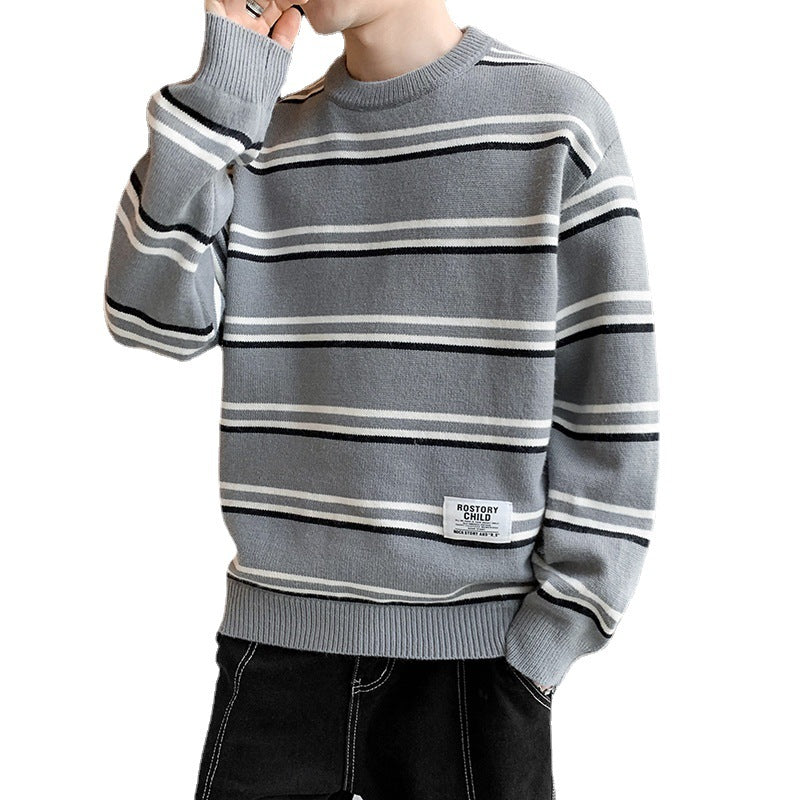 Fashionable Round Neck Sweater For Men Autumn And Winter