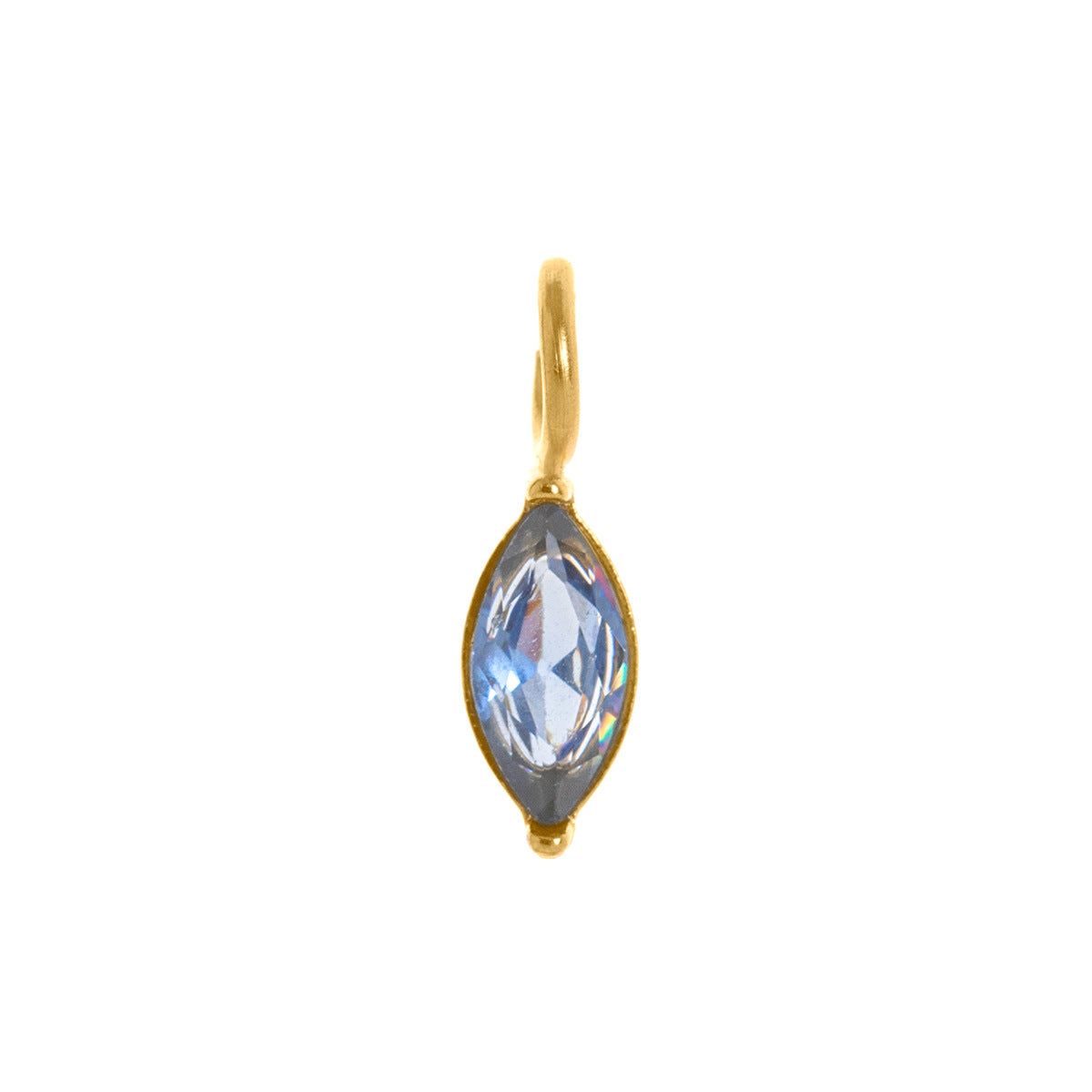 December Birthday Stone Drop-shaped Necklace