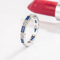 Fashion Inlaid Blue Crystal Small Ring