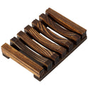 Household Creative Retro Wood Charcoal Soap Dish