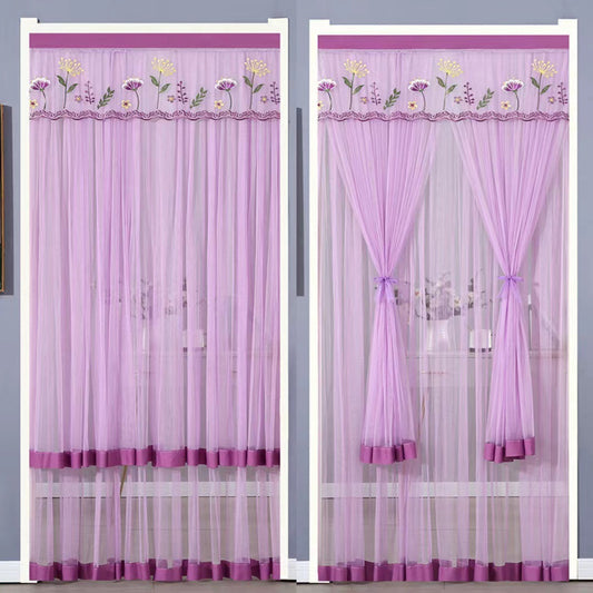 Punch-free Mosquito-proof Curtain Fabric Mesh Curtains Bedroom Lace Partition Four Seasons Household