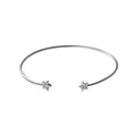 S925 Silver Bracelet Female Korean Style Sweet Simple Rhinestone Five-pointed Star