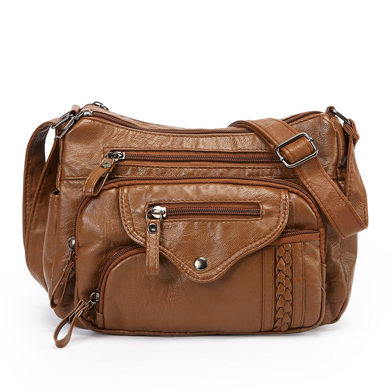 Women's Fashionable Large-capacity Soft Leather Shoulder Bag