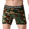 Men's Sports Lengthened Camouflage Printed Cotton Boxer Briefs