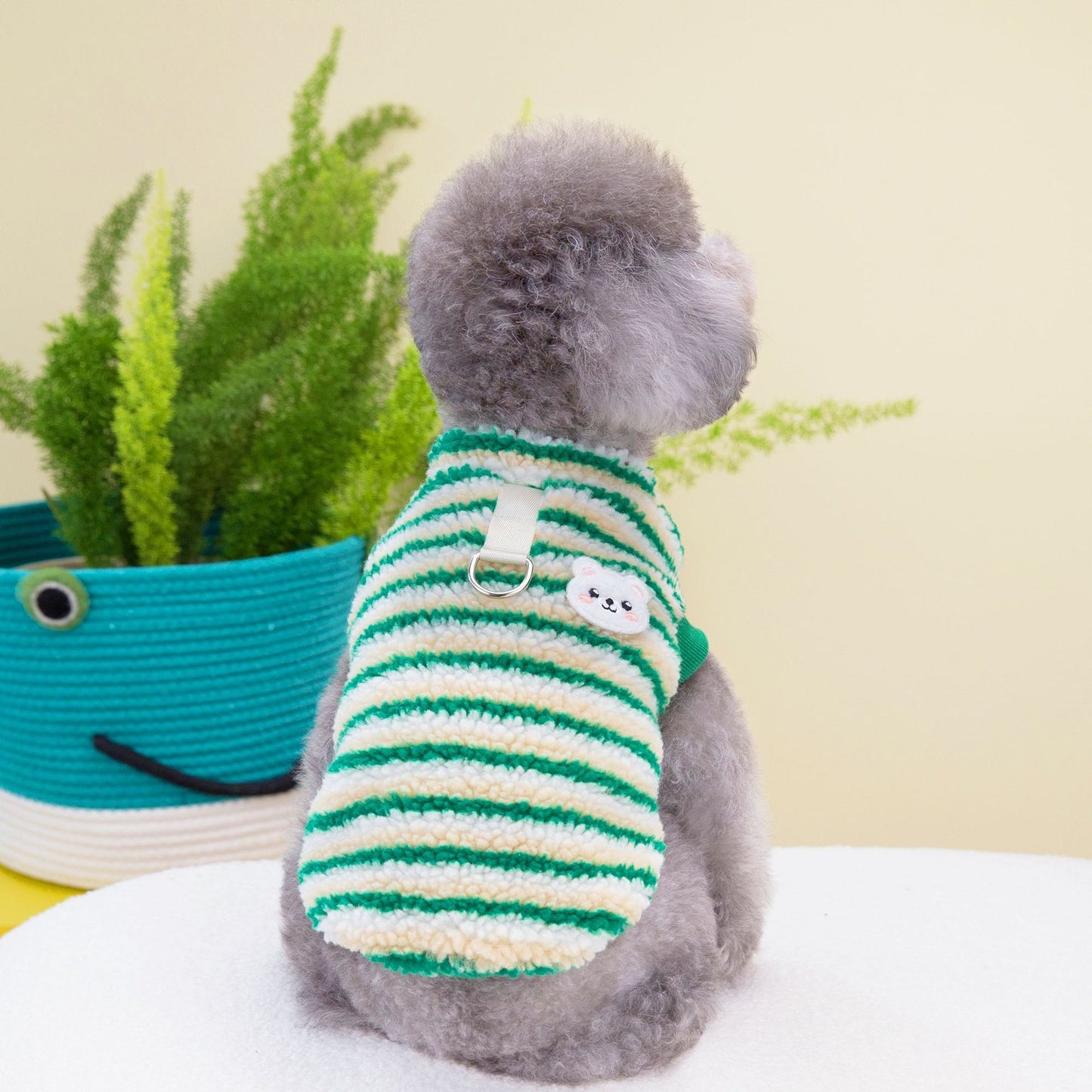 Thickened Striped Bear Pet Top