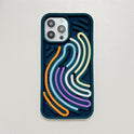 Decompression Puzzle Silicone Phone Case Color Line Chart Twist