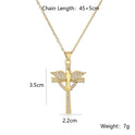 18K Gold Zircon Pendant Necklace For Women