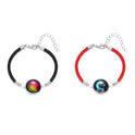 Sun Moon Stainless Steel Valentine's Day Couple Round Luminous Bracelet