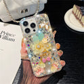 Flower Bow Tie Shell Phone Case Rhinestone