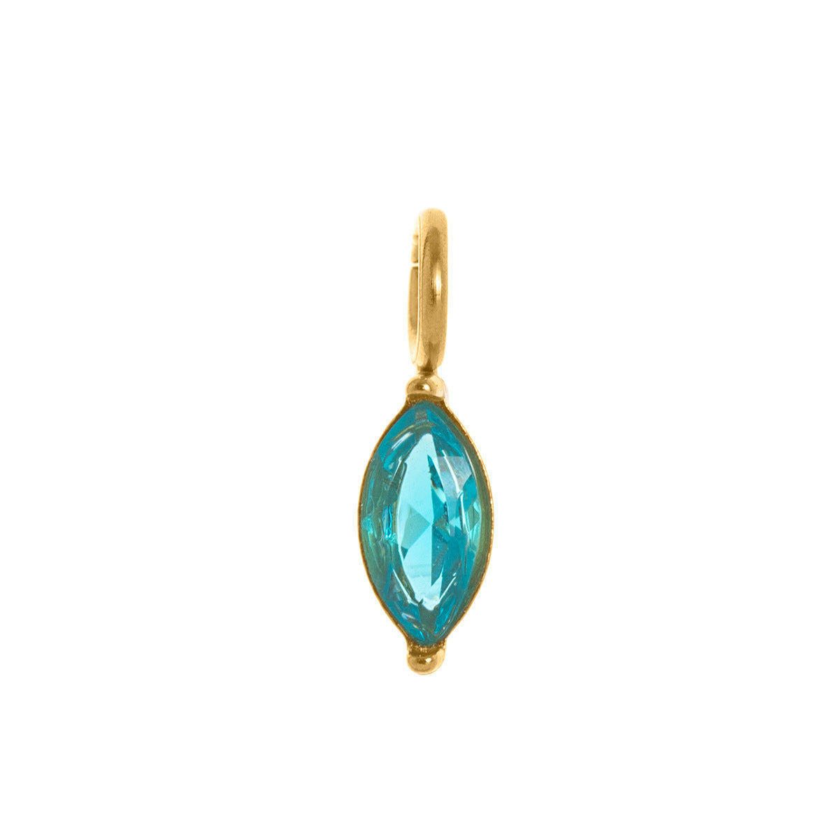 December Birthday Stone Drop-shaped Necklace