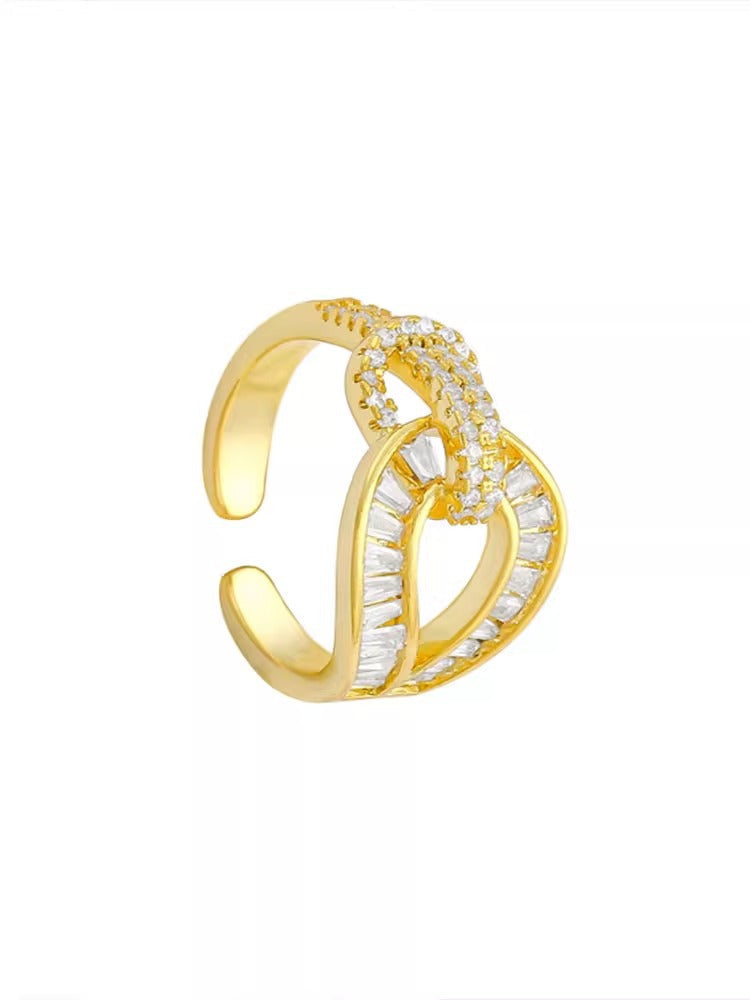 Fashion Micro-inlaid Zircon Ring Women