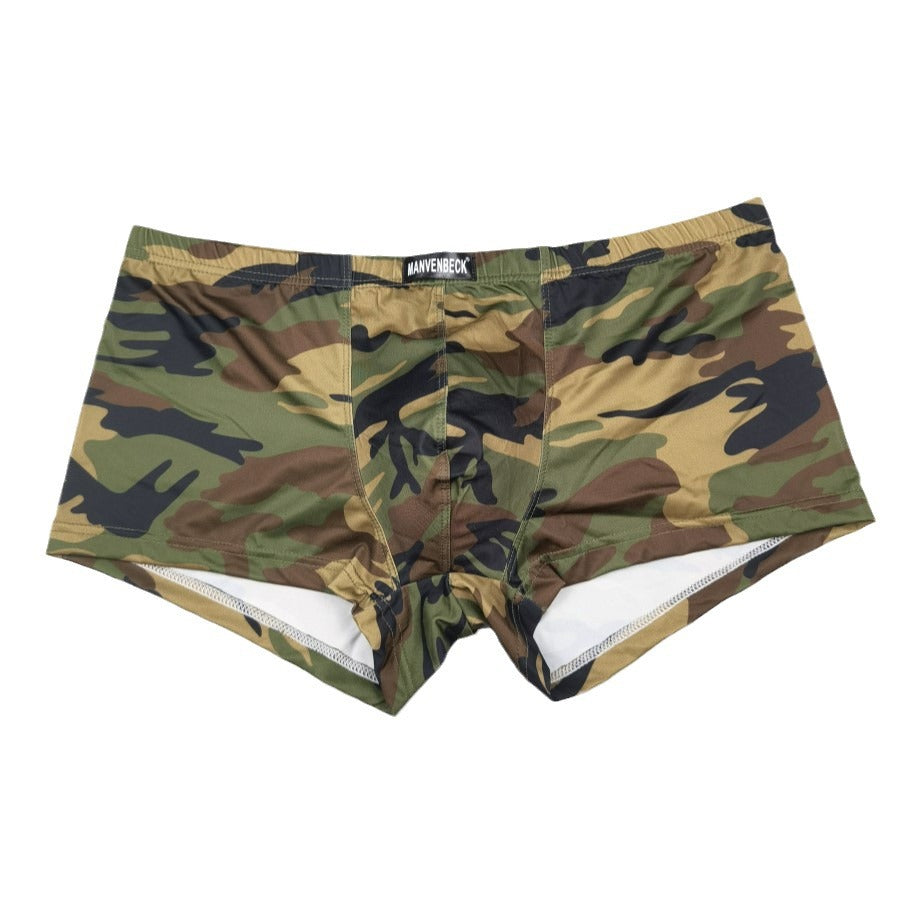 Low Waist Tight Boxers Comfortable Stretch Camouflage Underwear