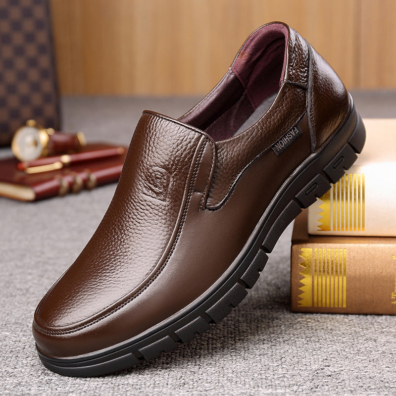 Men's Simplicity All-match Business Leather Soft Bottom Shoes