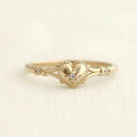 Simple Fashion Heart-shaped Women's Gold-plated Ring