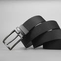 Advanced Texture Boys Trend Belt Rotatable Pin Buckle Two-color Double-sided Available