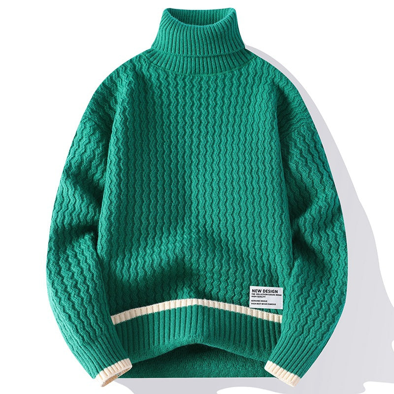 Fashion Personality New Mock Neck Sweater Men