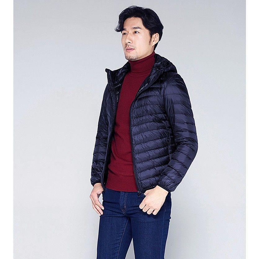 Men's Short Plus Size Lightweight Feather Jacket